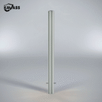 Overall appearance of hot-dip galvanized in-ground fixed bollard.