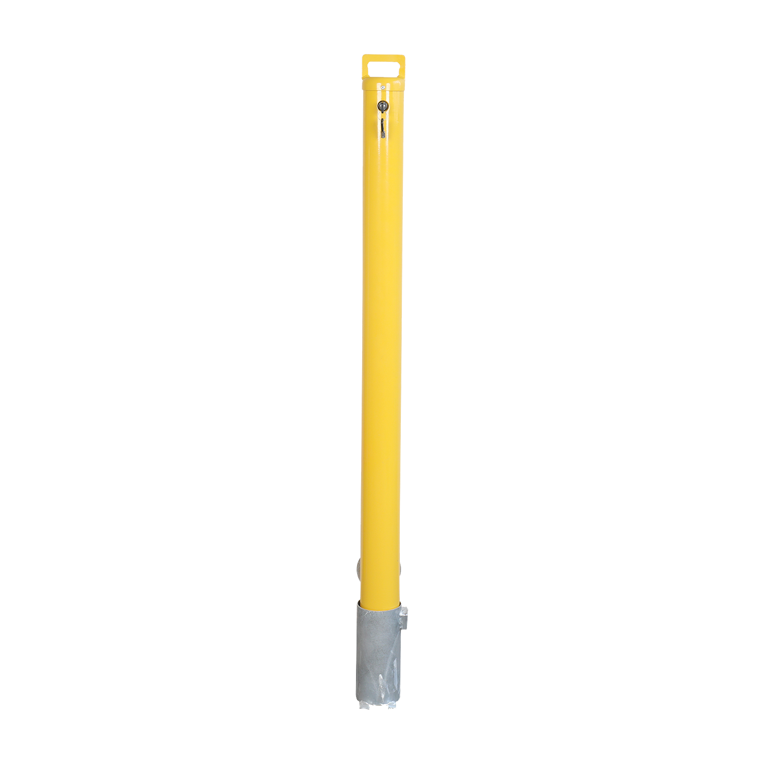 Ø89mm x 960mm Yellow Steel Post for Parking and Traffic Security.