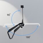 Diagram of Swing Wall Mount Bike Rack with 90° and 180° rotation angles, illustrating its flexible swing mechanism for bicycle access.