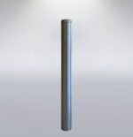Stainless steel 89mm embedded threaded rod bollard, featuring a smooth surface and robust structure, ideal for area division and safety protection.