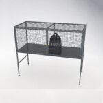 Over bonnet storage locker holding a 100kg-labeled object to display its load capacity and structural strength.