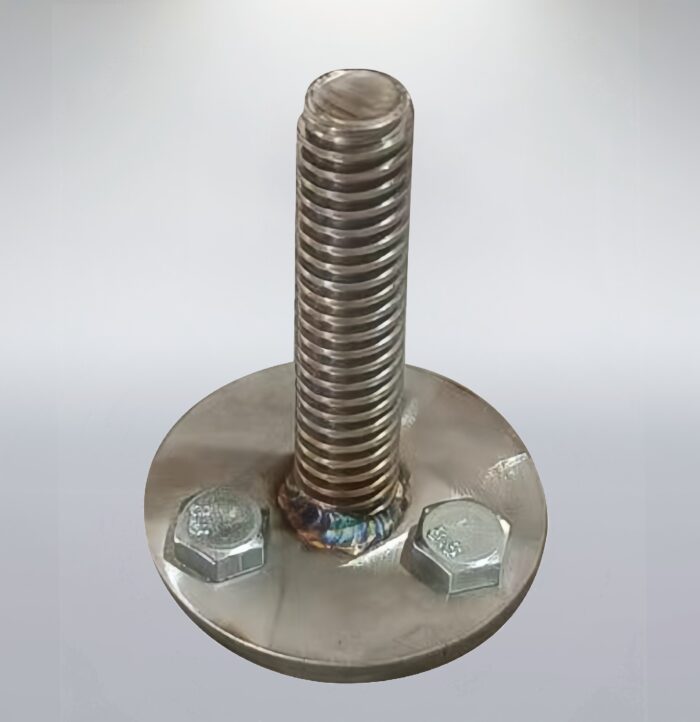 Close-up of the metal threaded rod component of the 89mm bollard, showcasing its structure and installation details, designed for secure bollard fixing.
