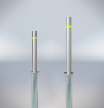 Stainless steel telescopic bollards 114mm diameter, 600mm and 900mm height, Bridge-type Handle, Simple Lifting design, 316SS material for industrial and commercial use.